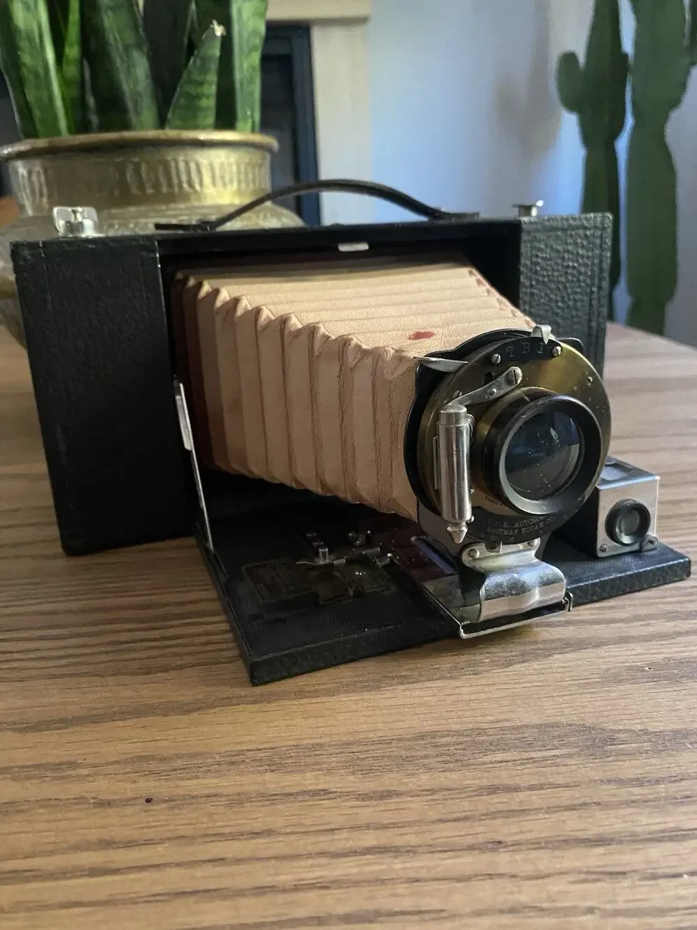 Antique Eastman Kodak No 3 Model A Folding Brownie Camera Bausch and Lomb Lens